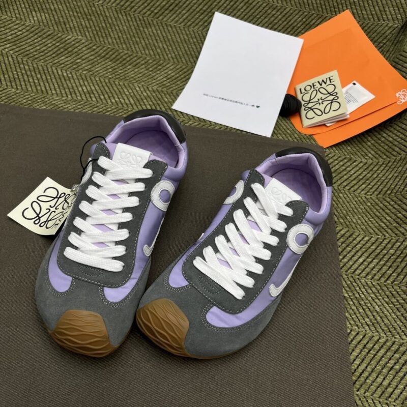 Loewe Ballet Runner in nylon and calfskin Green - Image 4