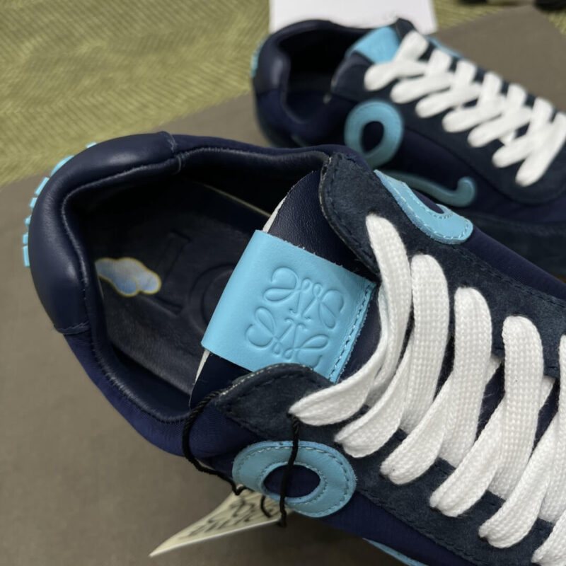 Loewe Ballet Runner in nylon and calfskin Blue - Image 3