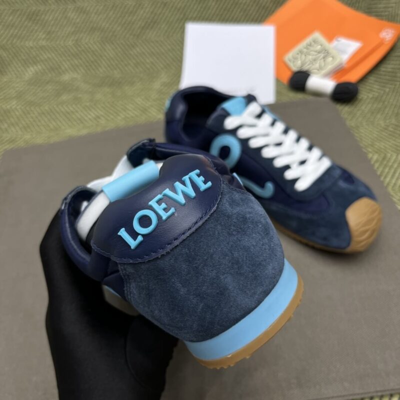 Loewe Ballet Runner in nylon and calfskin Blue - Image 4