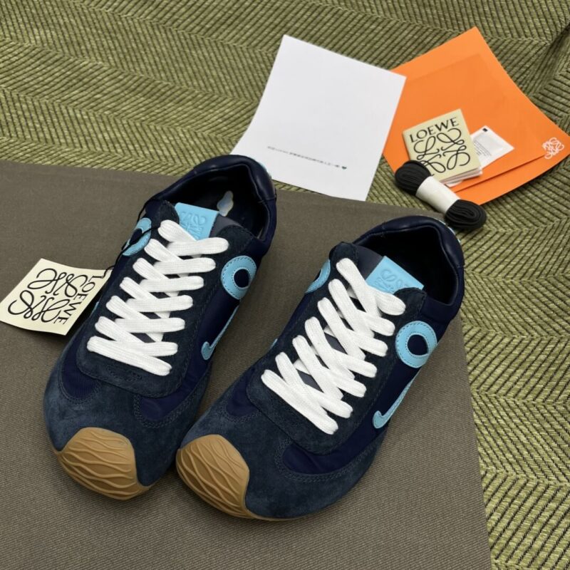 Loewe Ballet Runner in nylon and calfskin Blue - Image 5