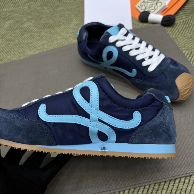 Loewe Ballet Runner in nylon and calfskin Blue - Image 6