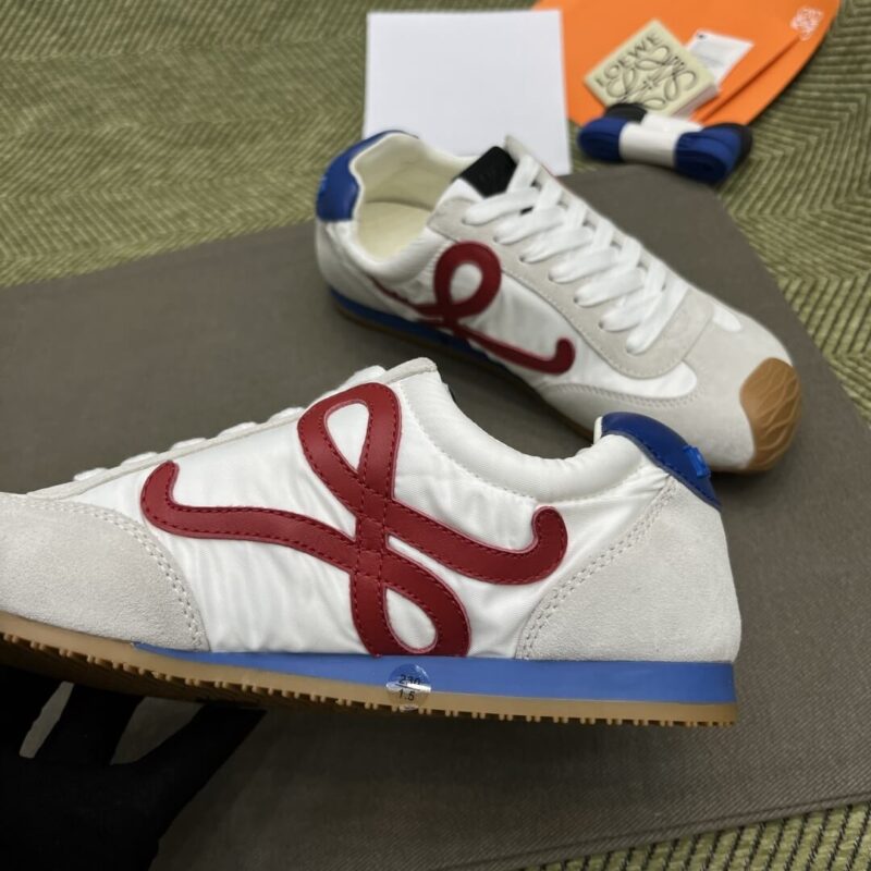 Loewe Ballet Runner in nylon and calfskin White - Image 3