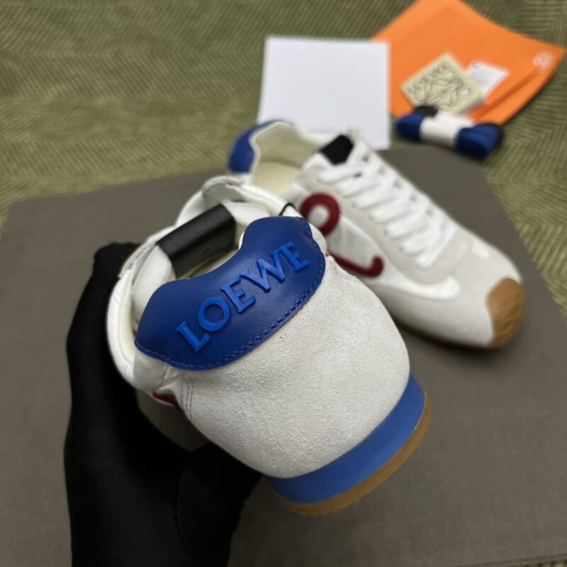 Loewe Ballet Runner in nylon and calfskin White - Image 4
