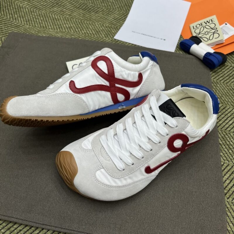 Loewe Ballet Runner in nylon and calfskin White - Image 5
