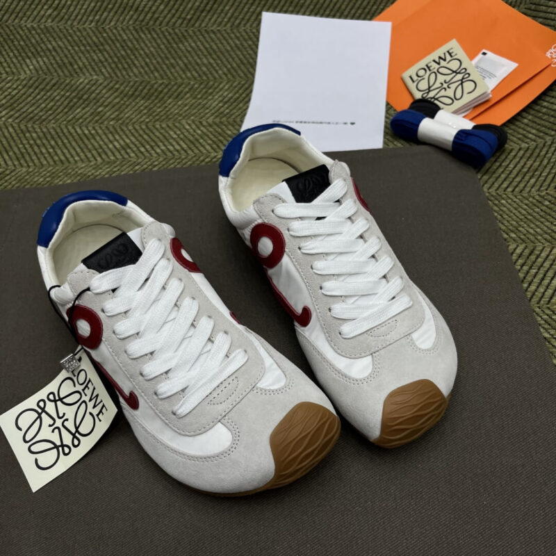 Loewe Ballet Runner in nylon and calfskin White - Image 6
