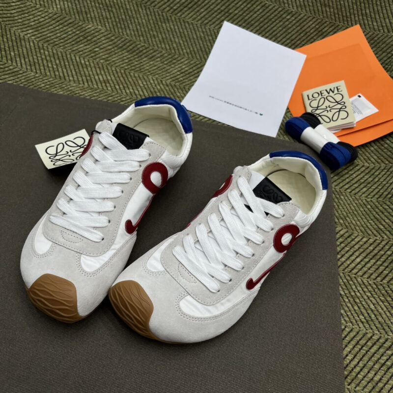 Loewe Ballet Runner in nylon and calfskin White - Image 7