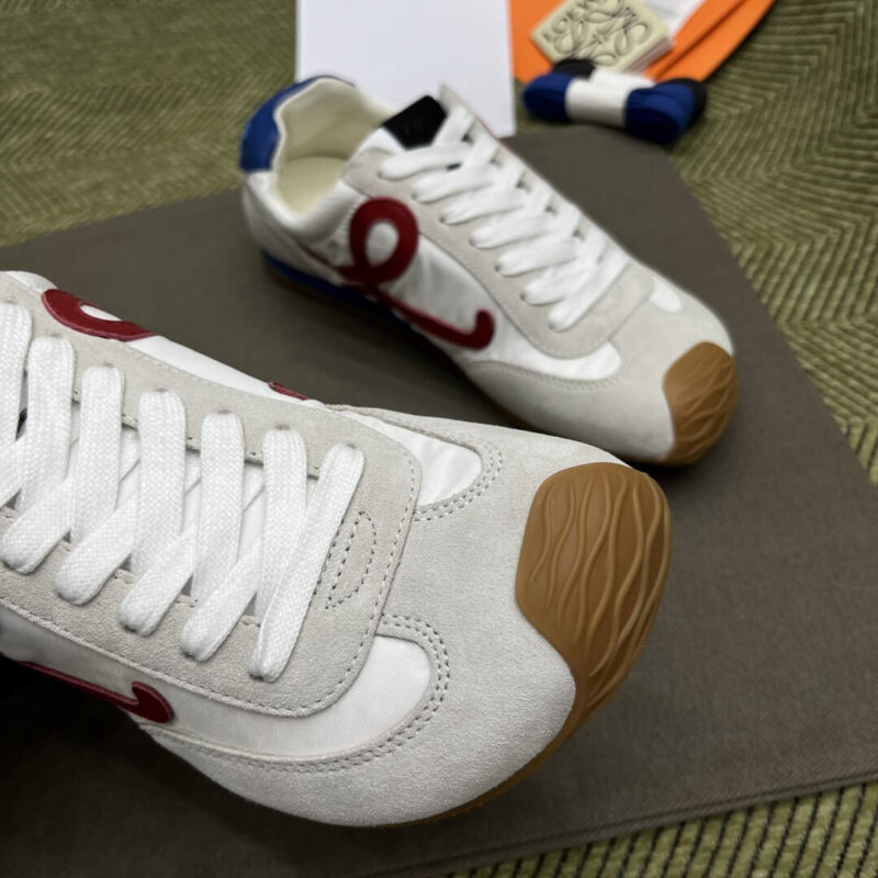 Loewe Ballet Runner in nylon and calfskin White - Image 8