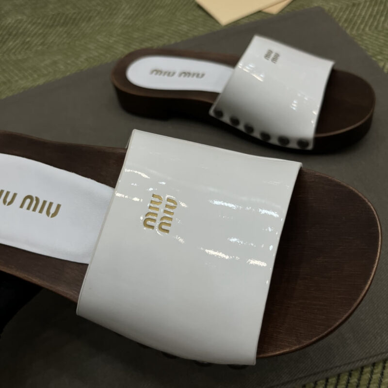 Miu Miu Sandals with White Patent Leather - Image 2