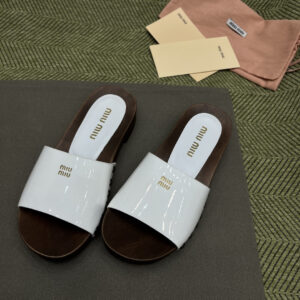 Miu Miu Sandals with White Patent Leather