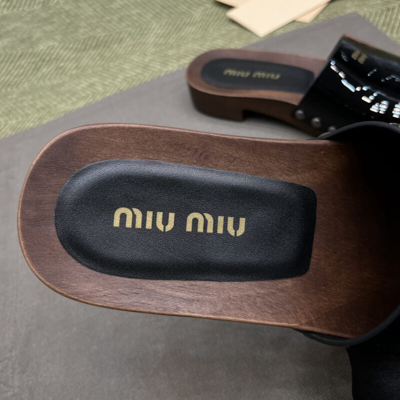 Miu Miu Sandals with Black Patent Leather - Image 2