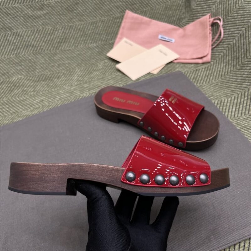 Miu Miu Sandals with Red Patent Leather - Image 2