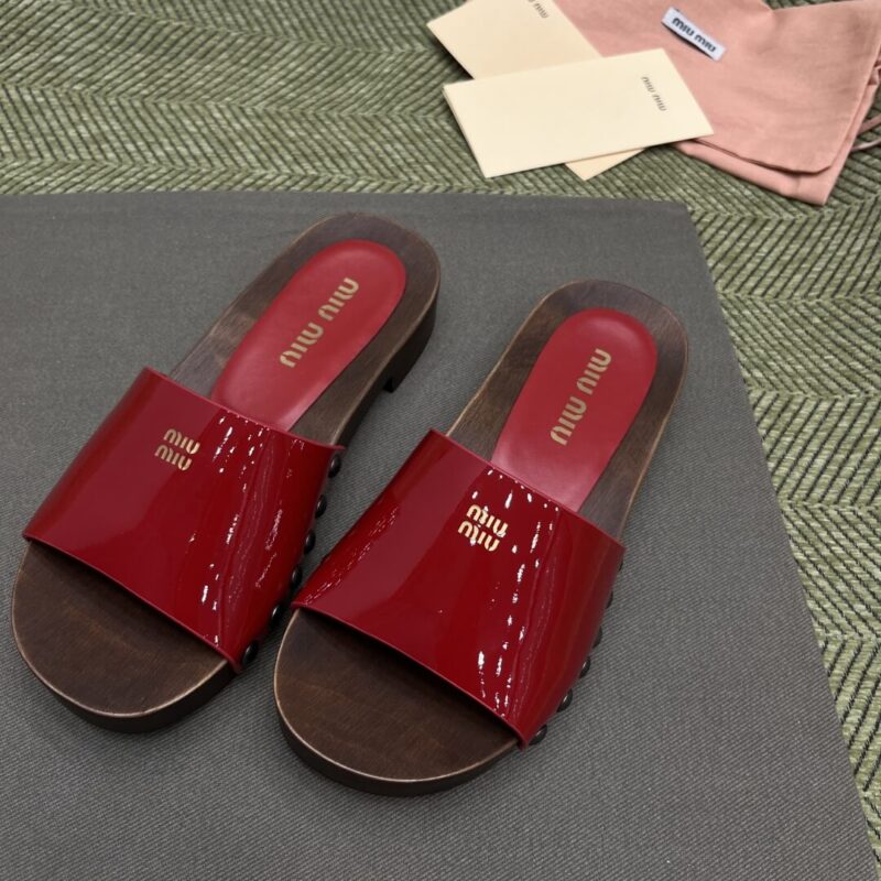 Miu Miu Sandals with Red Patent Leather - Image 4