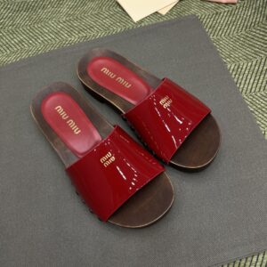Miu Miu Sandals with Red Patent Leather