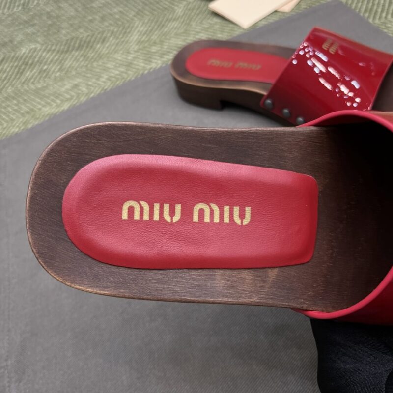 Miu Miu Sandals with Red Patent Leather - Image 6