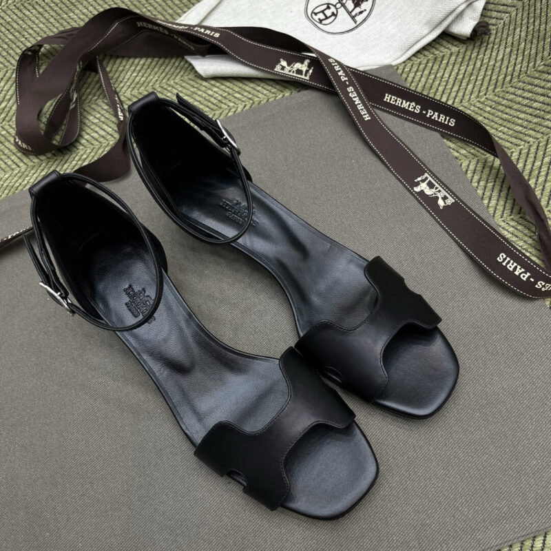Hermes Joy Sandals With Black Leather - Image 6