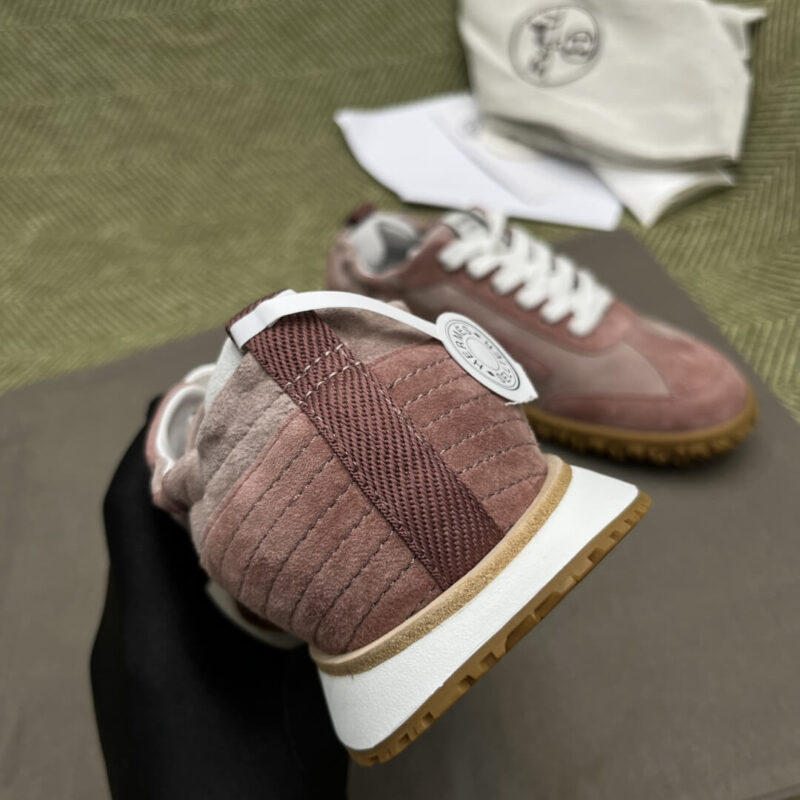 Hermes Jet Sneakers in Red Suede Leather - Image 4