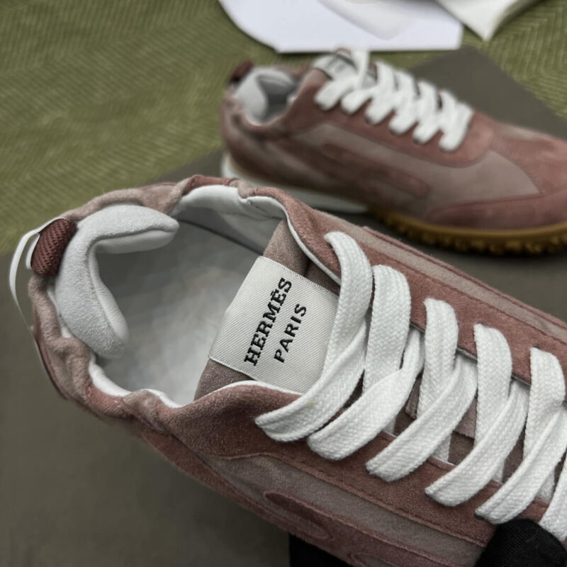 Hermes Jet Sneakers in Red Suede Leather - Image 6