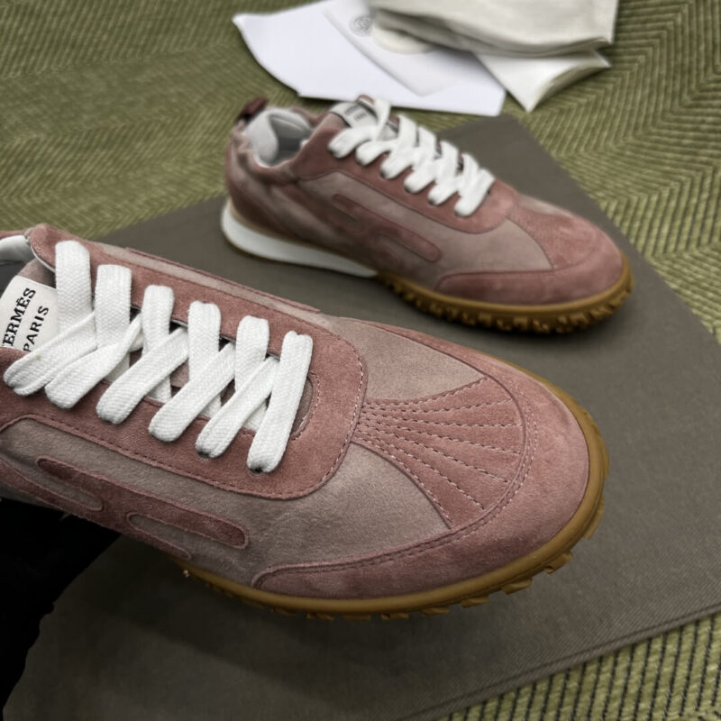 Hermes Jet Sneakers in Red Suede Leather - Image 7