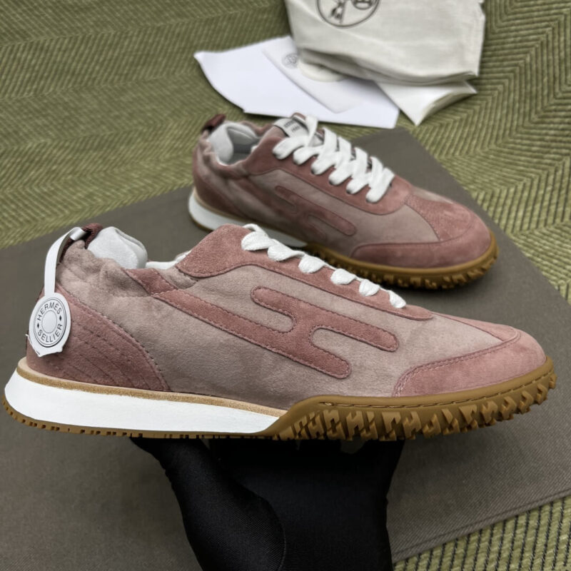 Hermes Jet Sneakers in Red Suede Leather - Image 8