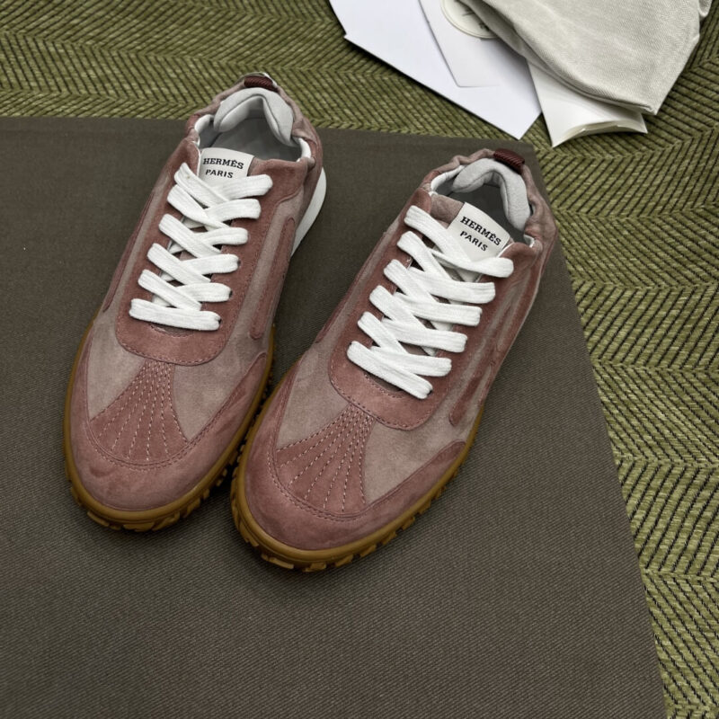 Hermes Jet Sneakers in Red Suede Leather - Image 9