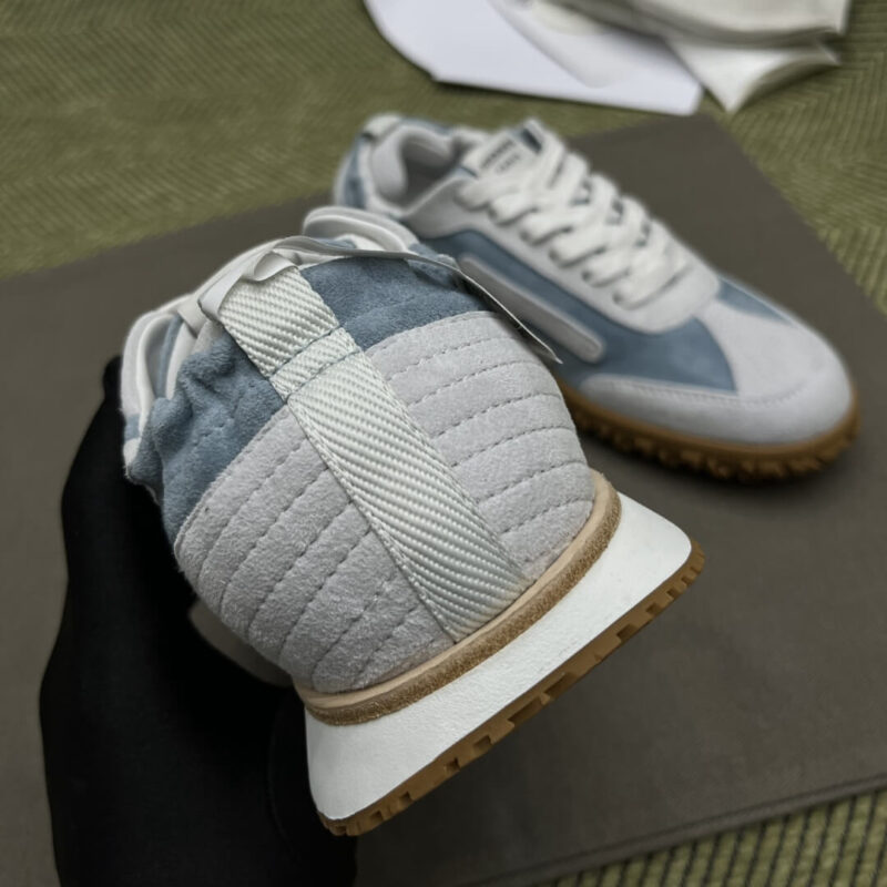Hermes Jet Sneakers in Blue Suede Leather - Image 8