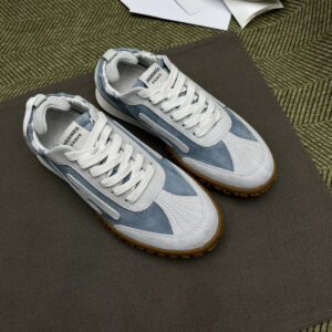 Hermes Jet Sneakers in Blue Suede Leather