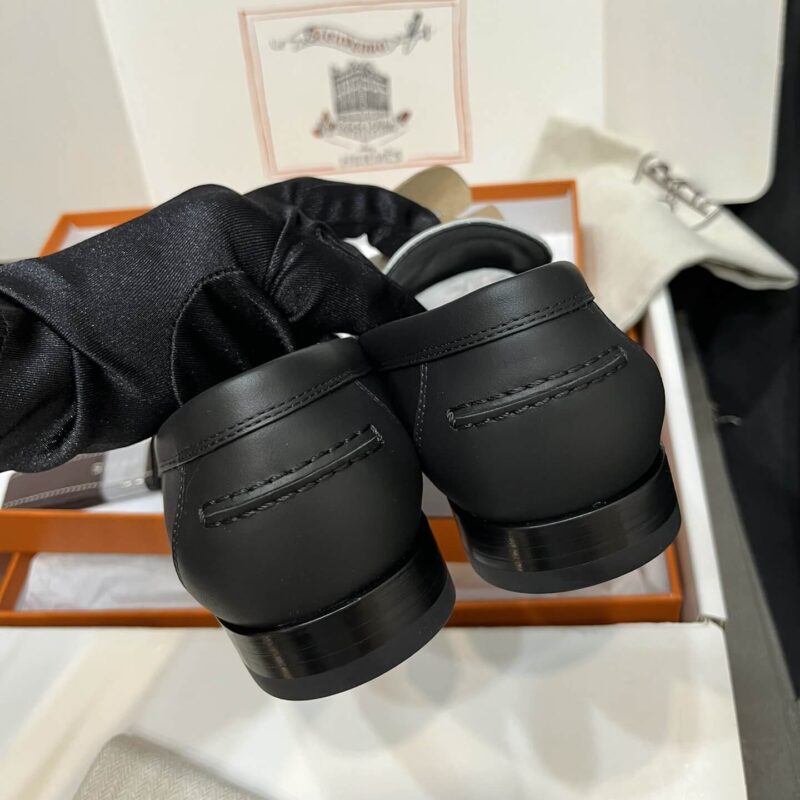 Hermes Royal Loafer with White Leather - Image 3