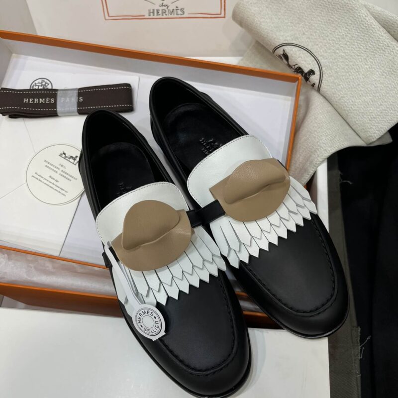 Hermes Royal Loafer with White Leather - Image 4
