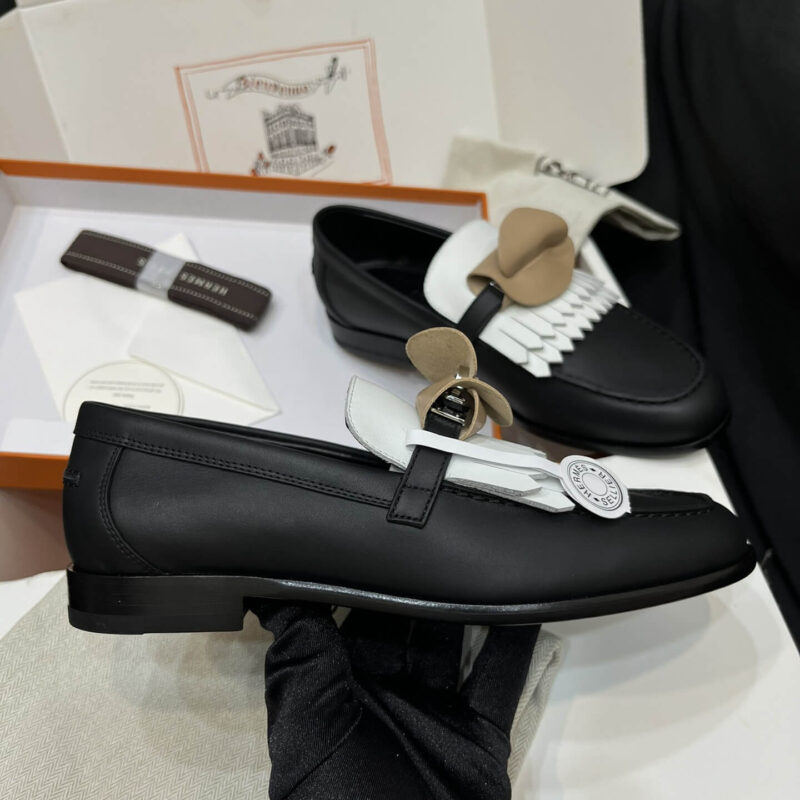 Hermes Royal Loafer with White Leather - Image 5