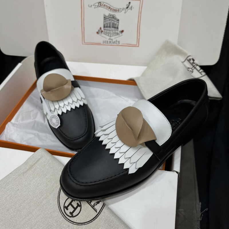 Hermes Royal Loafer with White Leather - Image 7