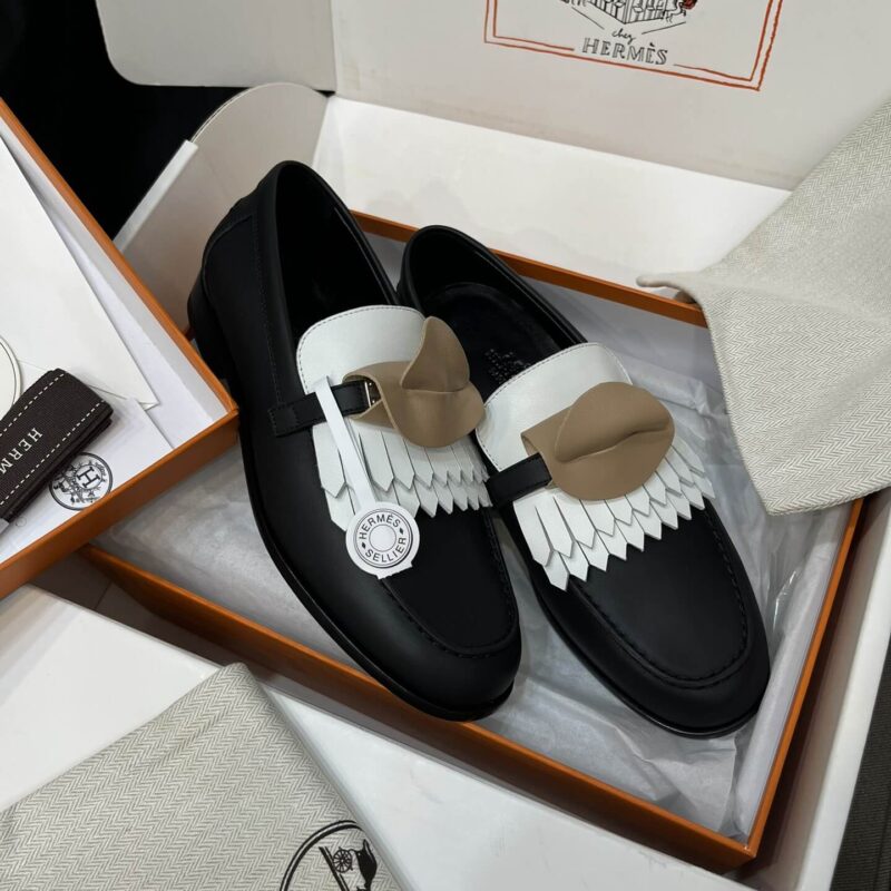 Hermes Royal Loafer with White Leather - Image 8