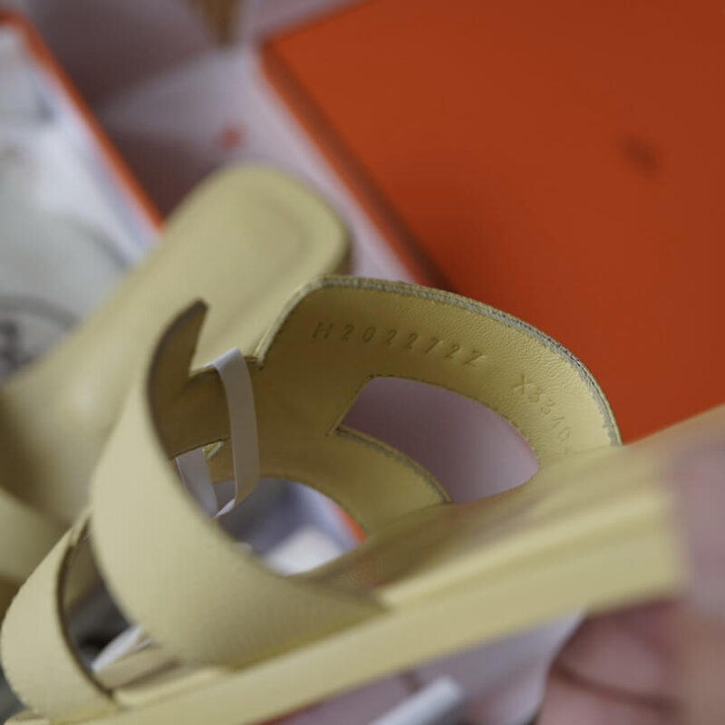 Hermes Oran Sandals with Yellow Epsom Leather - Image 8