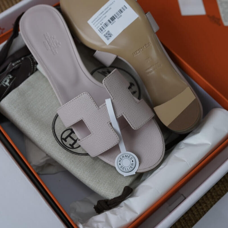 Hermes Oasis Sandals with Pink Epsom Leather - Image 3