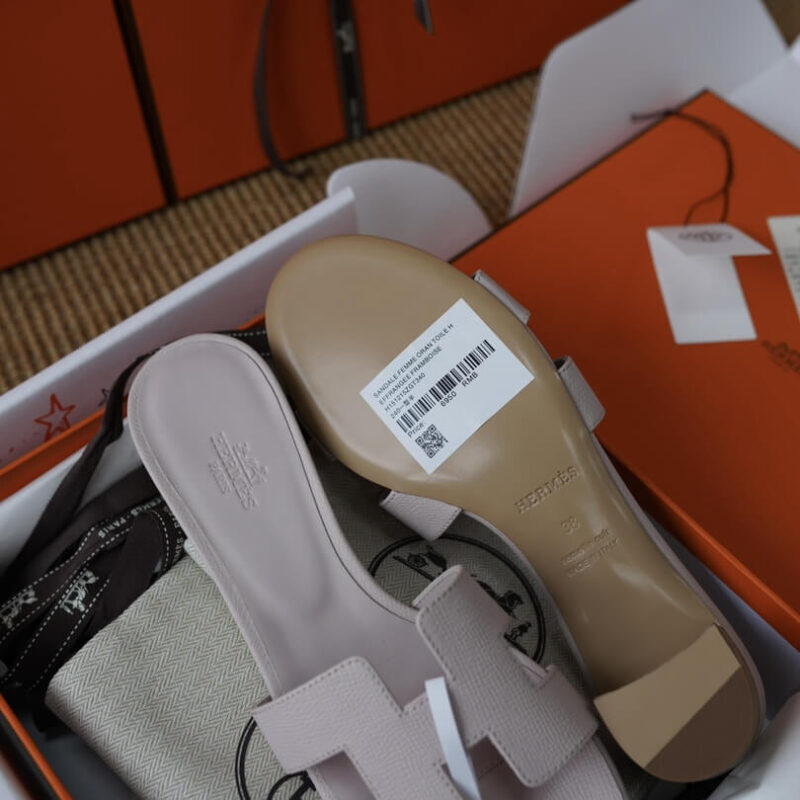 Hermes Oasis Sandals with Pink Epsom Leather - Image 7