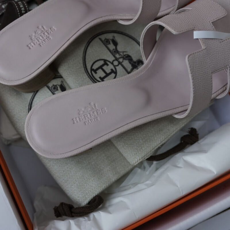Hermes Oasis Sandals with Pink Epsom Leather - Image 8