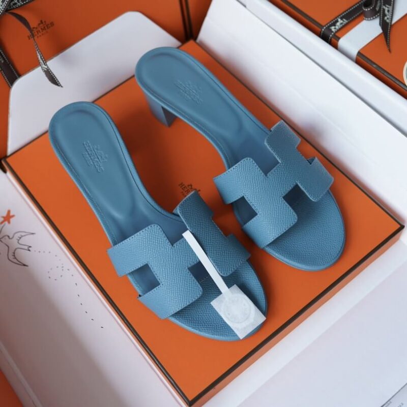 Hermes Oasis Sandals with Blue Epsom Leather