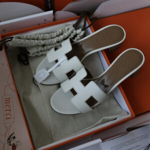 Hermes Oasis Sandals with White Box Leather