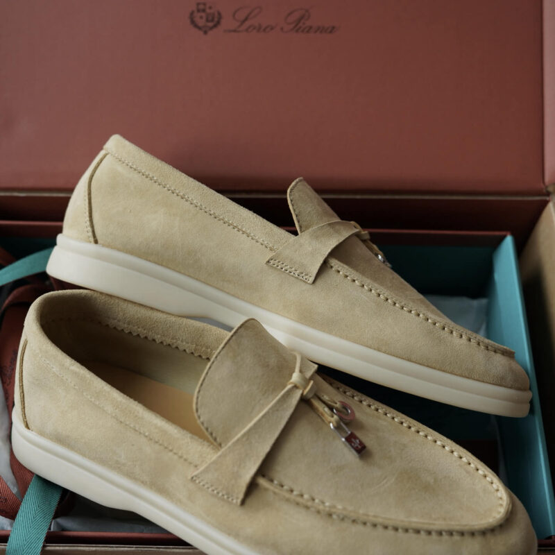 Loro Piana Summer Charms Walk Rock Suede Loafers - Image 2