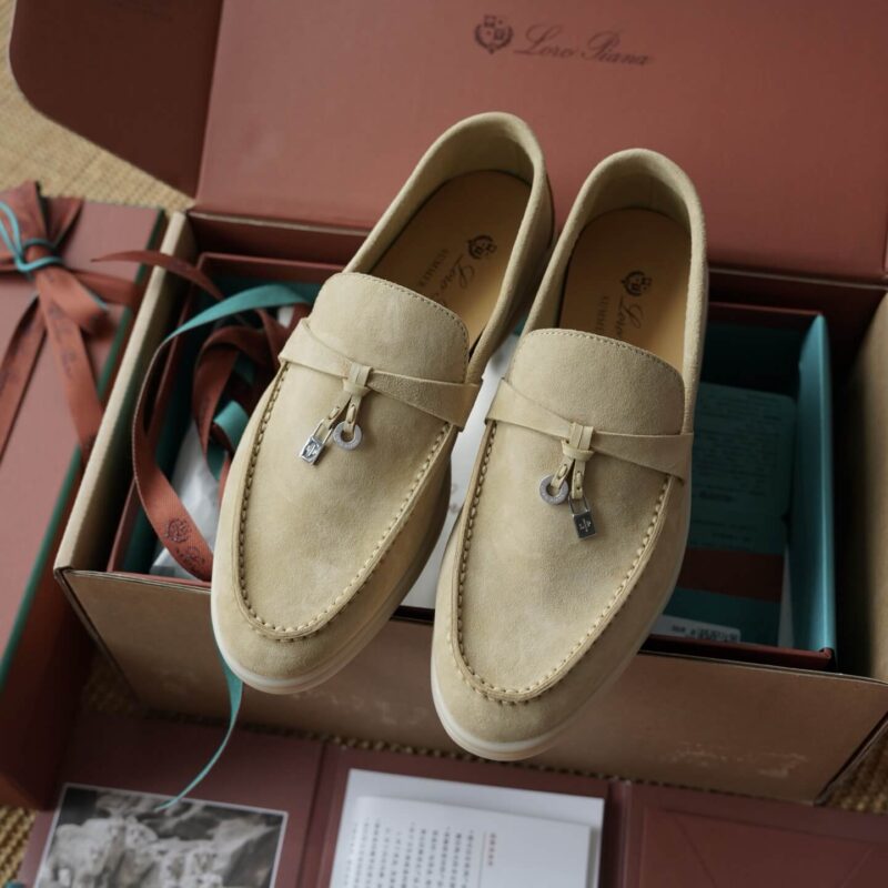Loro Piana Summer Charms Walk Rock Suede Loafers - Image 6