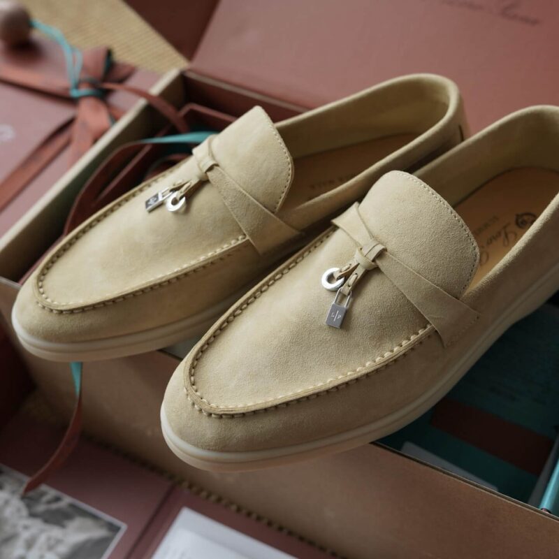Loro Piana Summer Charms Walk Rock Suede Loafers - Image 8