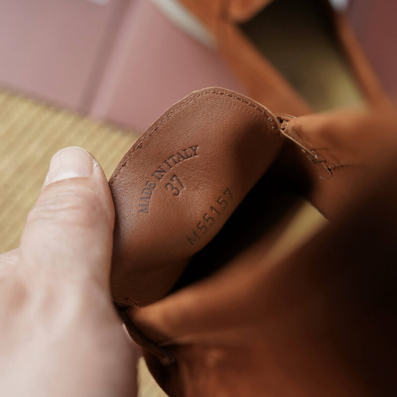 Loro Piana Summer Charms Red Brown Suede Loafers - Image 5