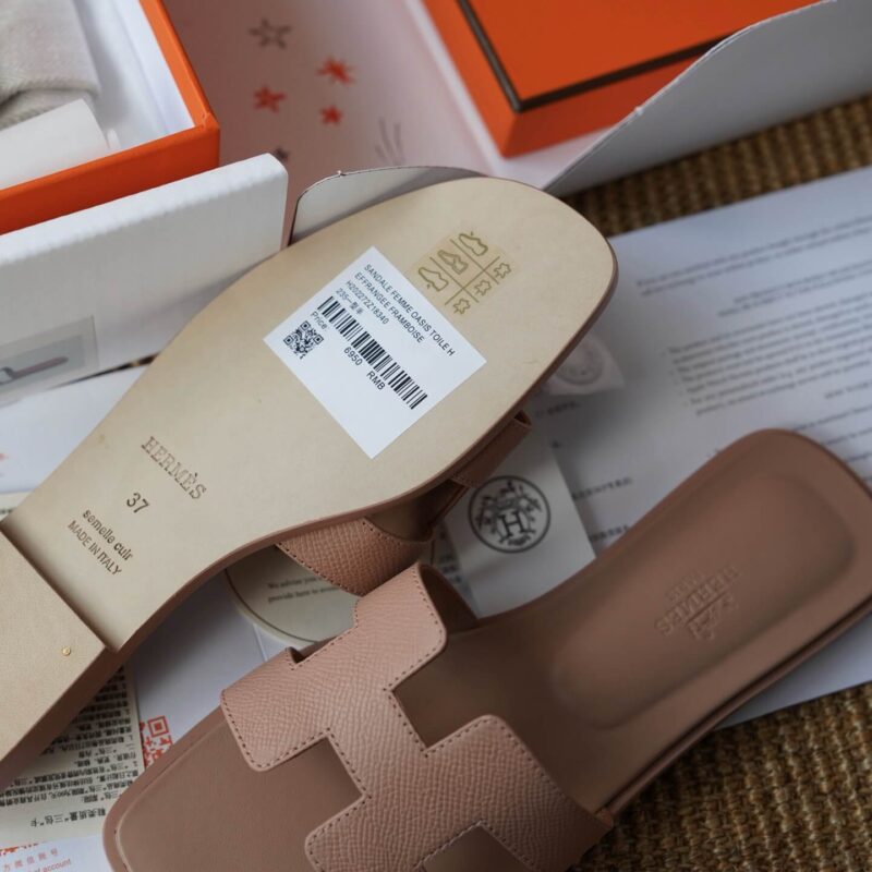 Hermes Oran Sandals with Semelle Epsom Leather - Image 2