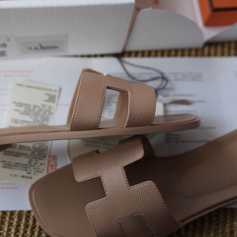 Hermes Oran Sandals with Semelle Epsom Leather - Image 3