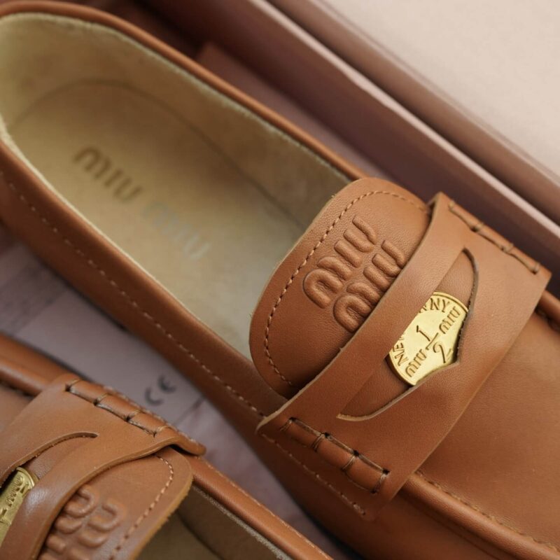 Miu Miu Penny Loafers with Brown Leather - Image 2