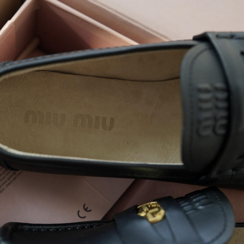 Miu Miu Penny Loafers with Black Leather - Image 4