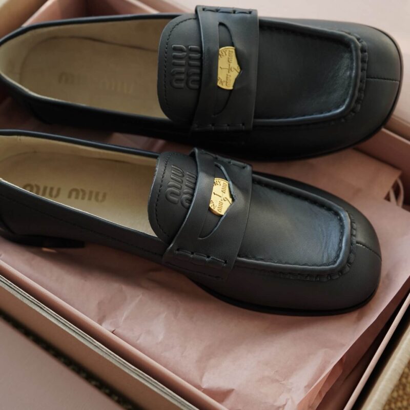 Miu Miu Penny Loafers with Black Leather - Image 6