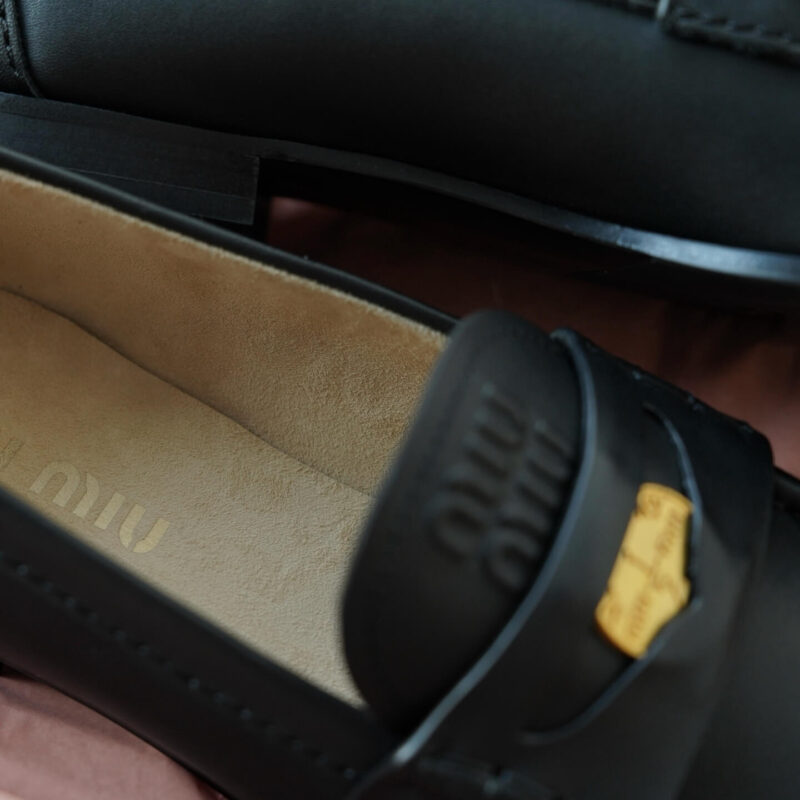 Miu Miu Penny Loafers with Black Leather - Image 8