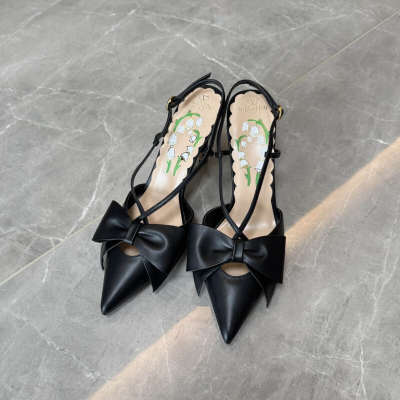 Valentino Garavani Black Slingback Pumps