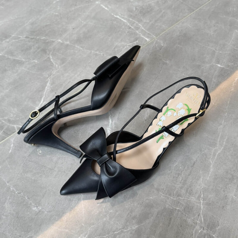 Valentino Garavani Black Slingback Pumps - Image 4