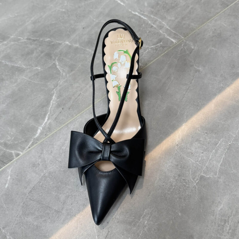 Valentino Garavani Black Slingback Pumps - Image 5